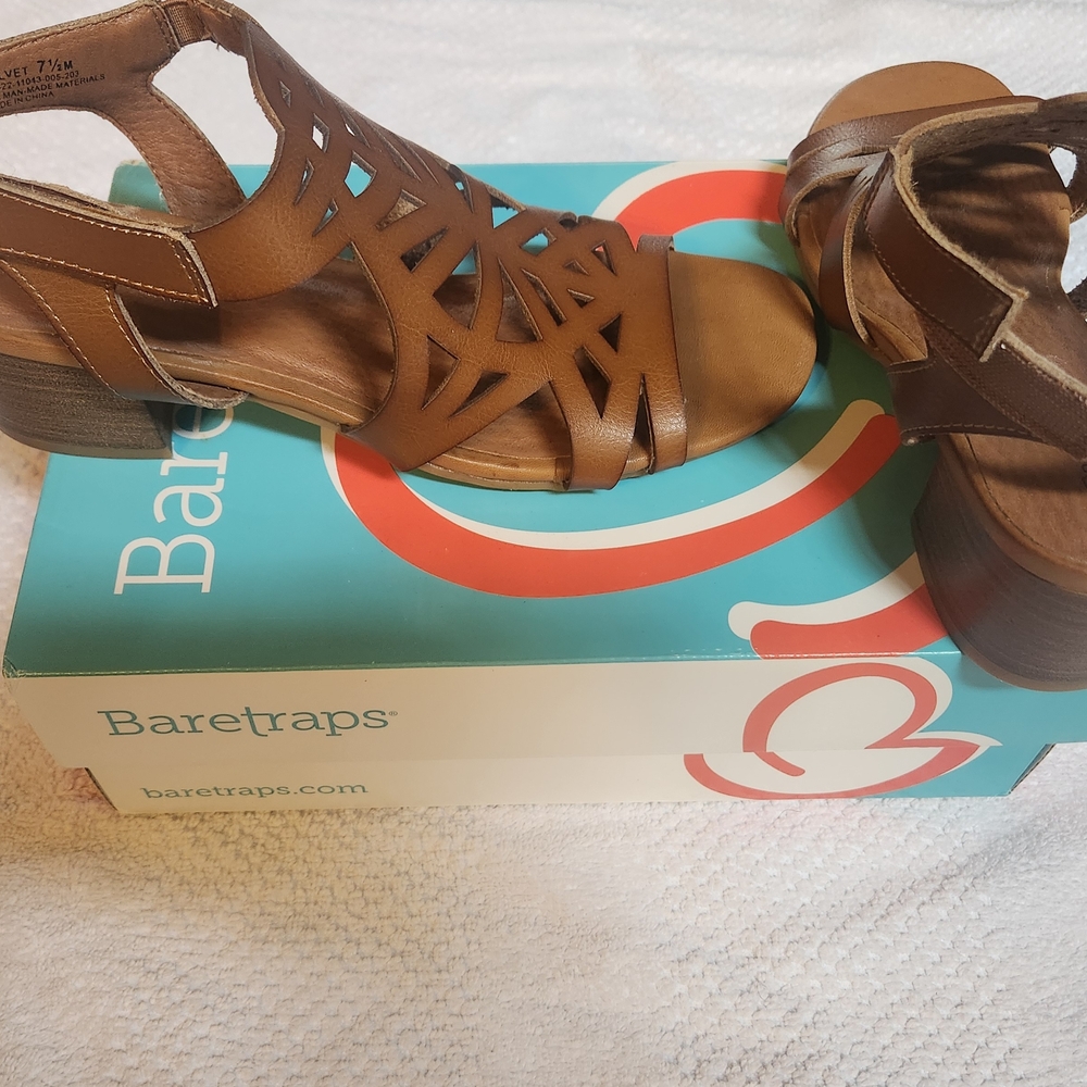 BareTraps Women's Tan Strappy Sandals